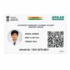 APAAR ID PVC Card Order Online Apply – clear wallet-size PVC print sample