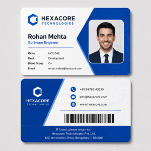 All ID Card Print – clear wallet-size PVC print sample