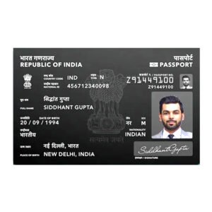 Passport PVC Card – clear wallet-size PVC print sample