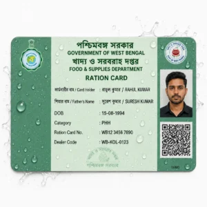 Water resistant West Bengal ration PVC card printing