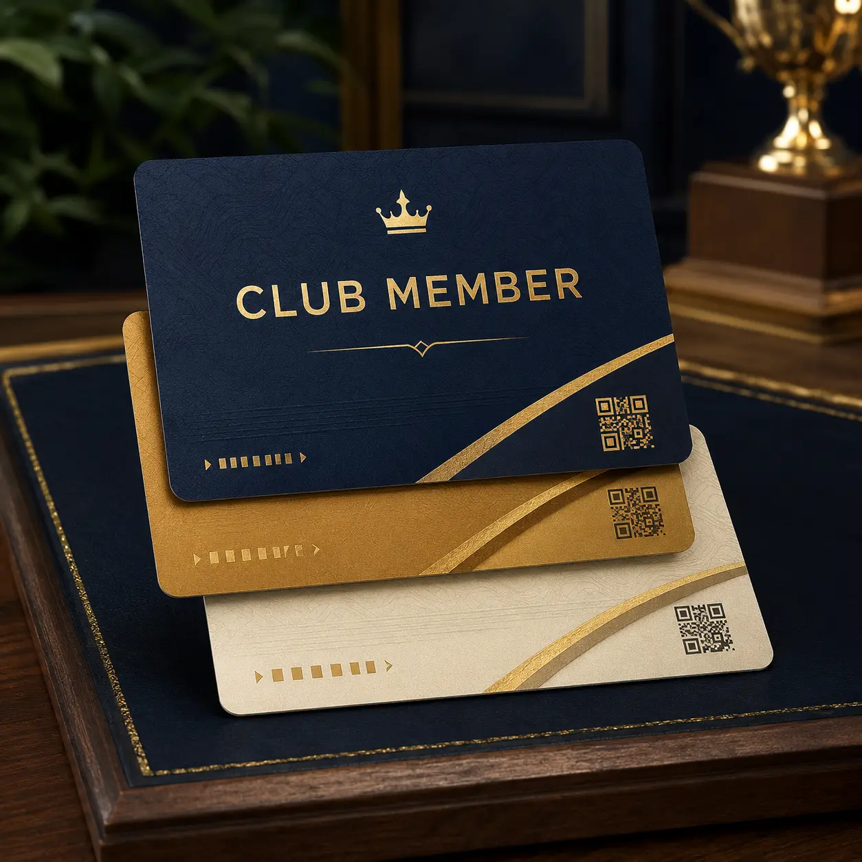 Club Membership Card Printing – clear wallet-size PVC print sample