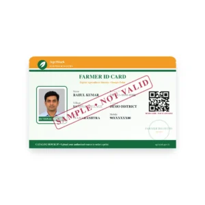 Farmer ID PVC Card Printing – clear wallet-size PVC print sample