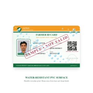 FARMER ID CARD water-resistant PVC surface sample