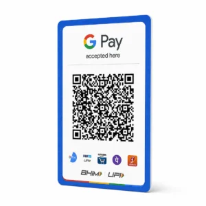 Rounded edge and PVC thickness of a portrait Google Pay QR card