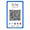 Google Pay QR Code PVC Card – clear wallet-size PVC print sample