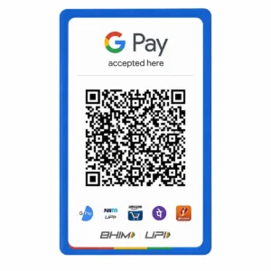 Google Pay QR Code PVC Card – clear wallet-size PVC print sample