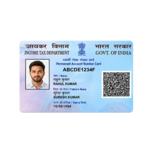 PVC PAN Card Order Online – clear wallet-size PVC print sample