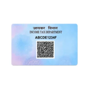 Straight PAN card PVC reverse with dummy PAN and decorative nonfunctional QR