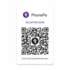 Phonepe QR Code PVC Card – clear wallet-size PVC print sample