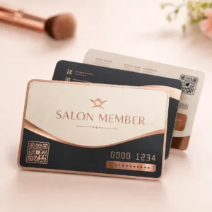 Salon Membership Card Printing – clear wallet-size PVC print sample