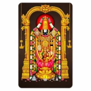 Tirupati Balaji Photo PVC Card – clear wallet-size PVC print sample