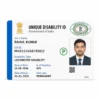 UDID PVC Card Order Online Apply – clear wallet-size PVC print sample