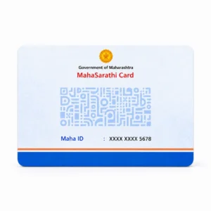 MahaSarathi Maha ID PVC card reverse with decorative nonfunctional code